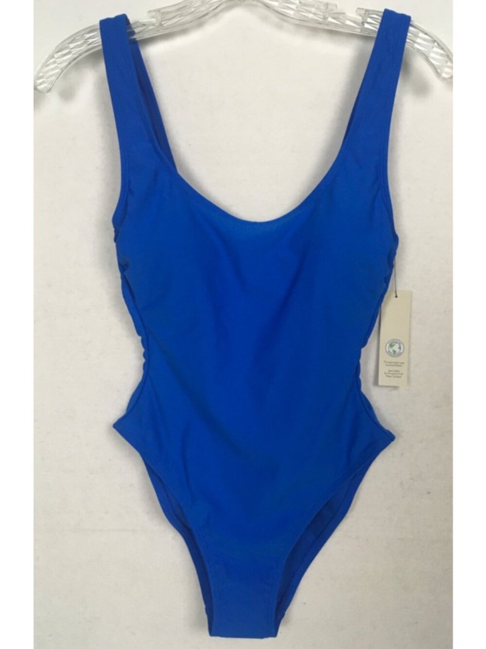 No Boundaries Swimsuit Women Size S 4 to 6 One Piece Blue Removable Pads New